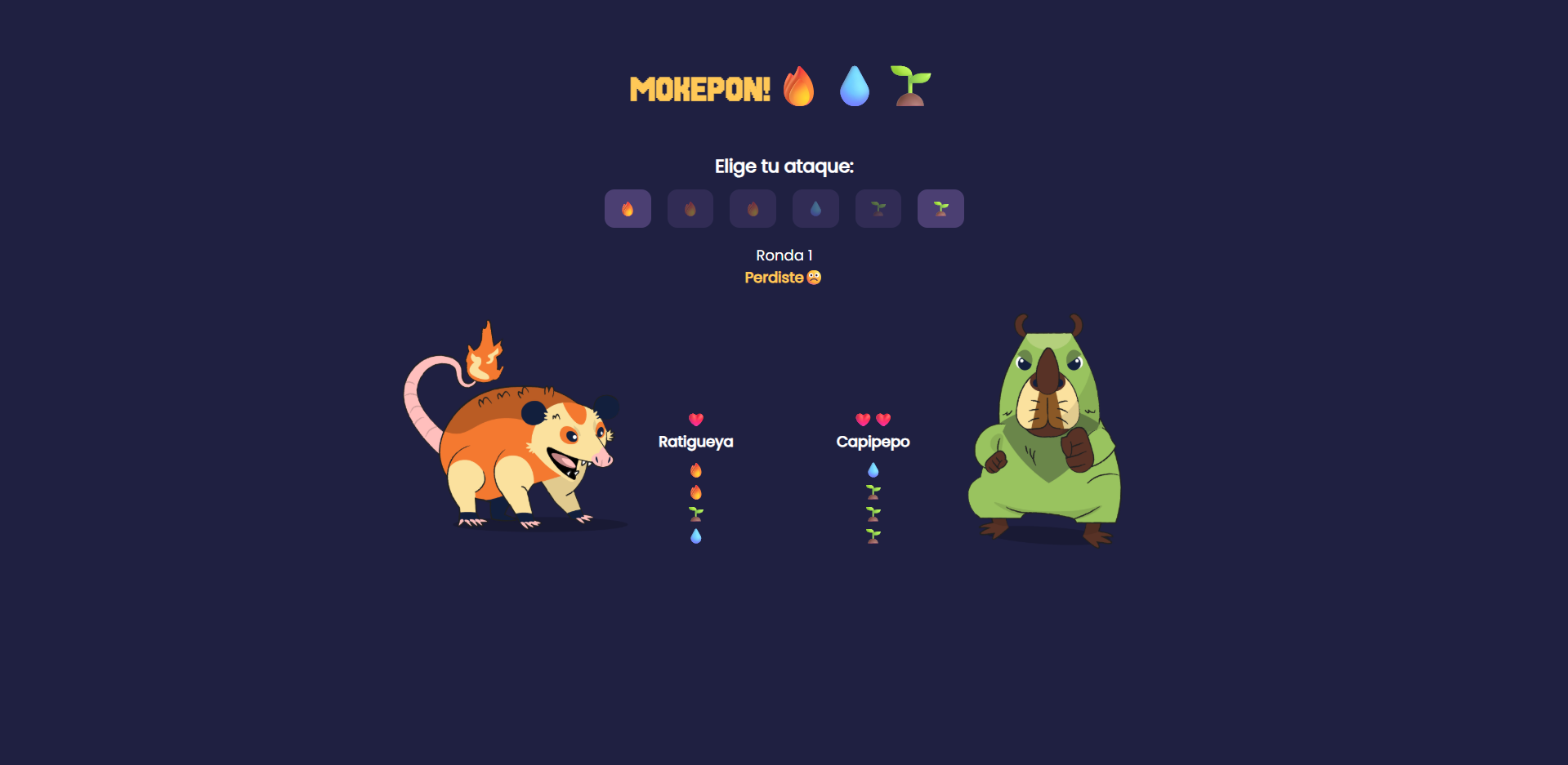 Screenshot de Mokepon Game para el modal
